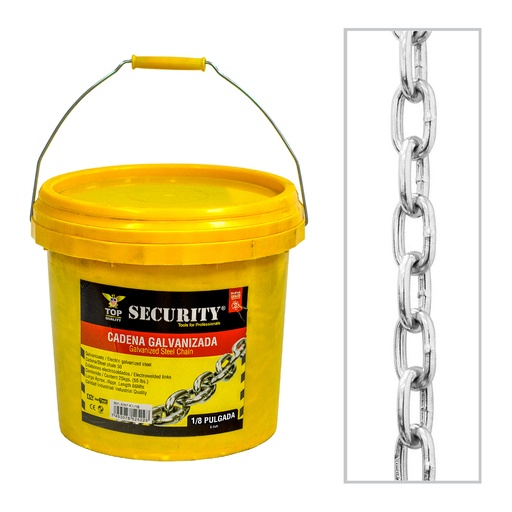 [A367-IC1-8] Cadena Galvanizada 1/8" SECURITY