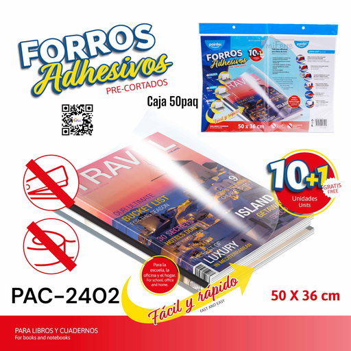 [PAC-2402] Forros Adhesivos Pre-cortado 50 X 36cm 10pza POINTER
