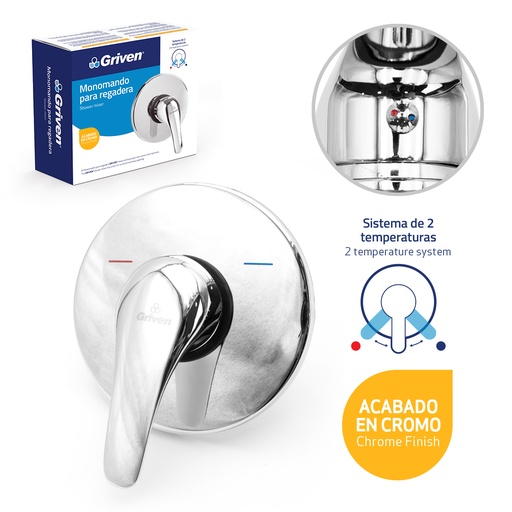 [A367-FT006] Monomando para Regadera GRIVEN