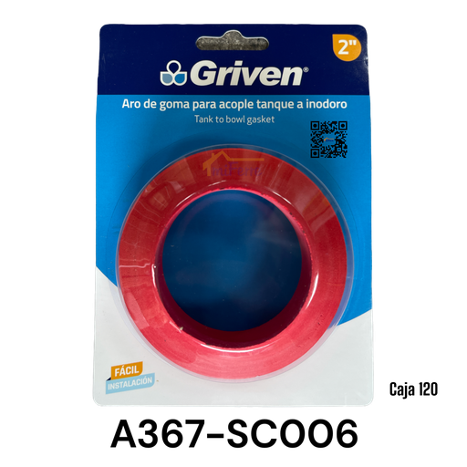 [A367-SC006] Aro de Goma para Acople Tanque a Inodoro GRIVEN