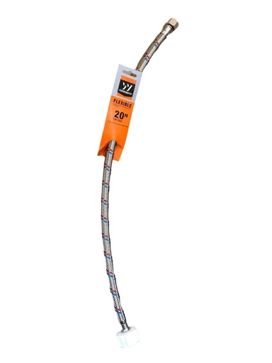 [FXF7820] Tubo de Abasto para Inodoro 3/8 X 7/8 X 20" FERRAWYY