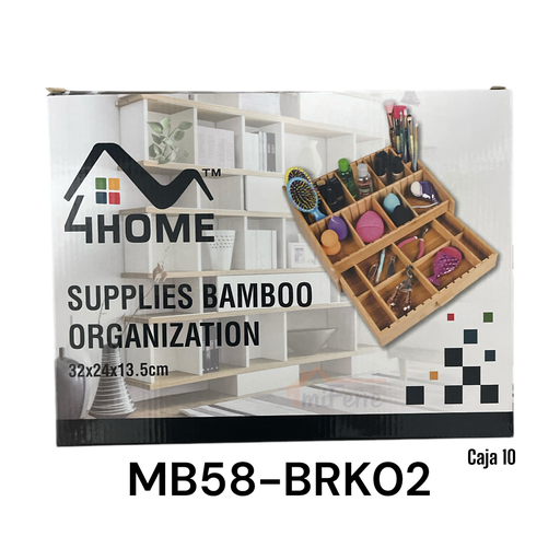 [MB58-BRK02] Organizador de Bamboo 4HOME