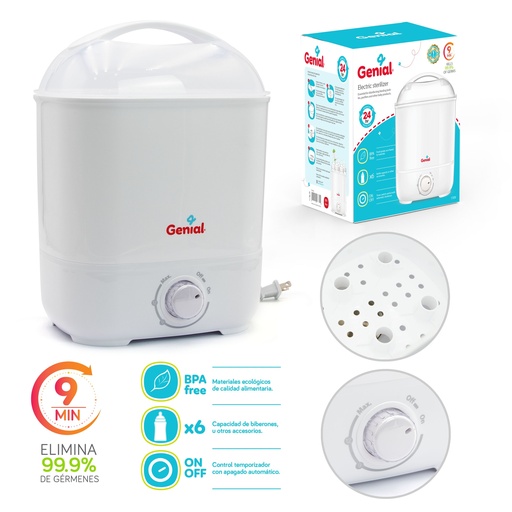 [GN-ESS-15] Esterilizador Electrico a Vapor para Biberones y Accesorios GENIAL