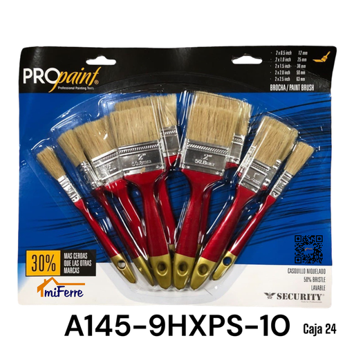[A145-9HXPS-10] Set de Brochas 10pza PROpaint