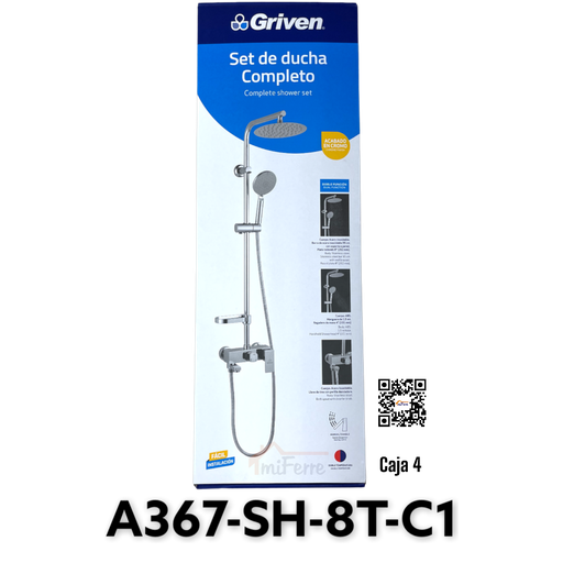 [A367-SH-8T-C1] Set de Ducha Completo GRIVEN