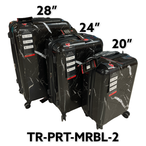 [TR-PRT-MRBL-2] Maletas de Viaje 3pza 20-24-28" Negro TR