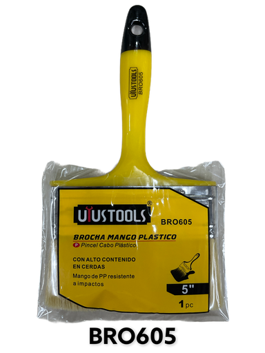 [BRO605] Brocha Plastica 5" UYUSTOOLS 12pza