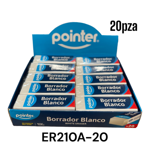 [ER210A-20] Borrador Blanco POINTER 20pza
